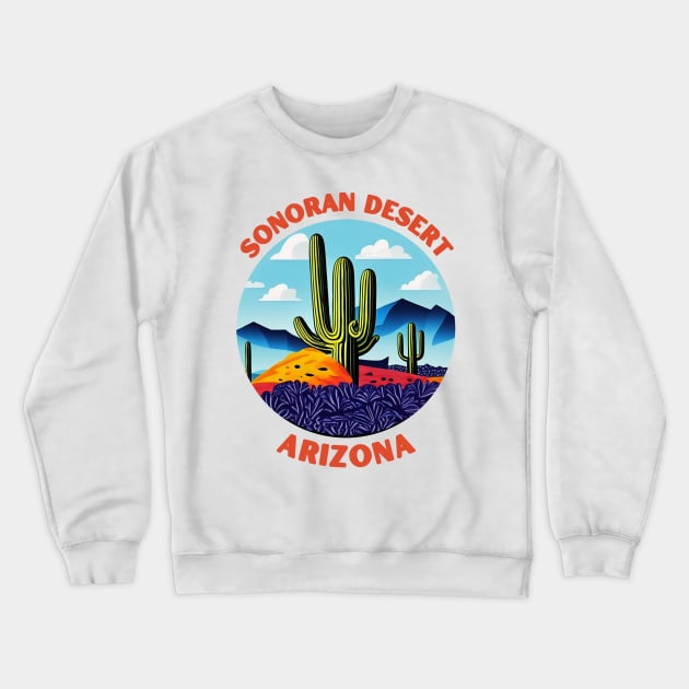 Sonoran Desert Arizona Crewneck Sweatshirt by MtWoodson